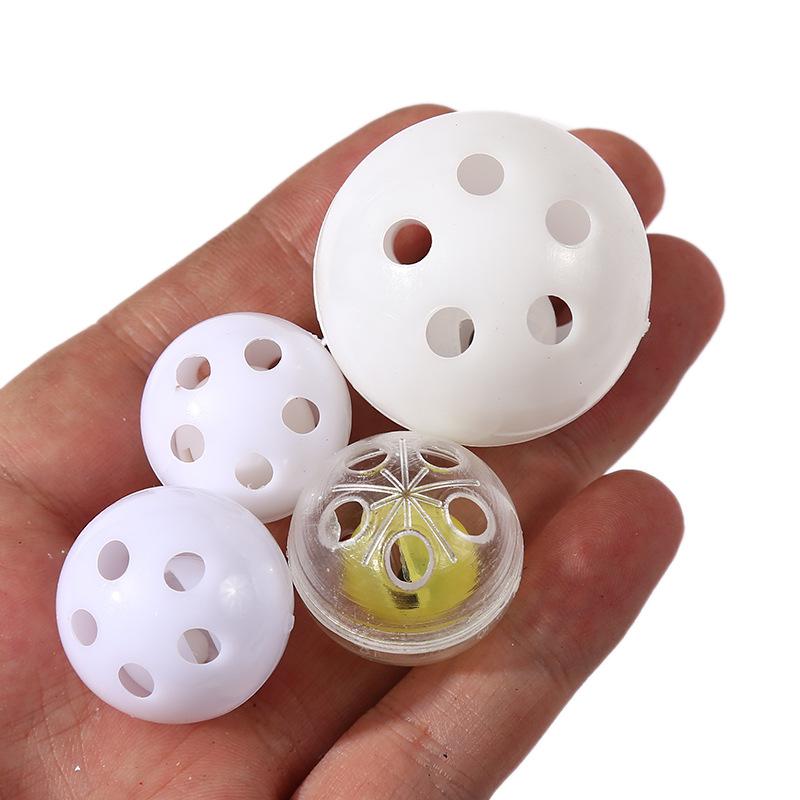 plush toy built-in sound bell plastic bell white ball baby diy toy accessory in stock