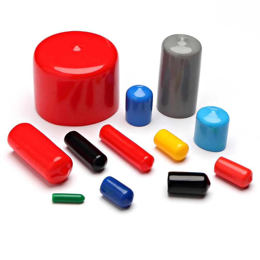 plastic cap round tube sealing cap rubber protective jacket thread protector rubber protective cap decorative cover rubber round plug Item Picture