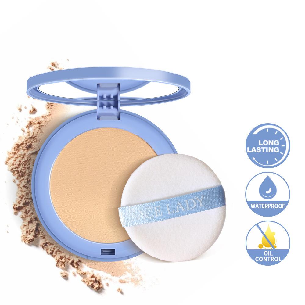 sace lady matte powder cake delicate silky natural nude makeup pressed powder sl240