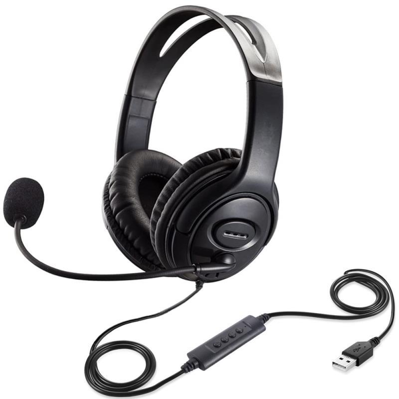cross-border hot headset usb computer headset wired game ps4 telephone service student online class customer service headset
