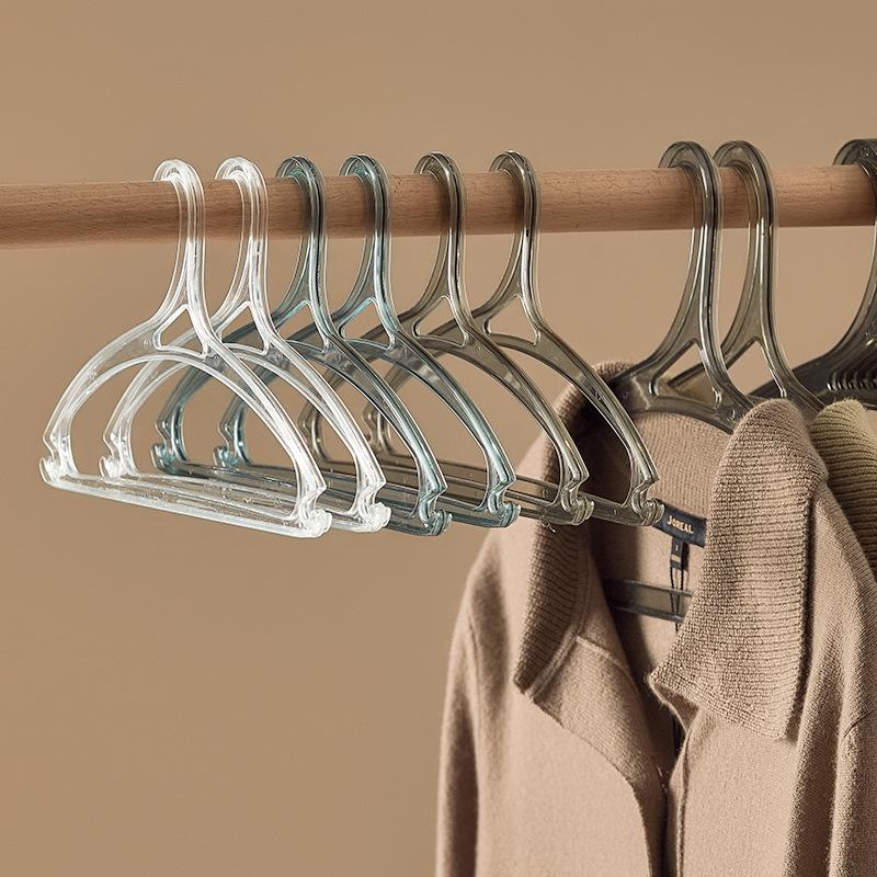 pet transparent invisible hanger drying clothes support household hanger clothes non-slip bold clothes hanger dormitory plastic clothes hanger