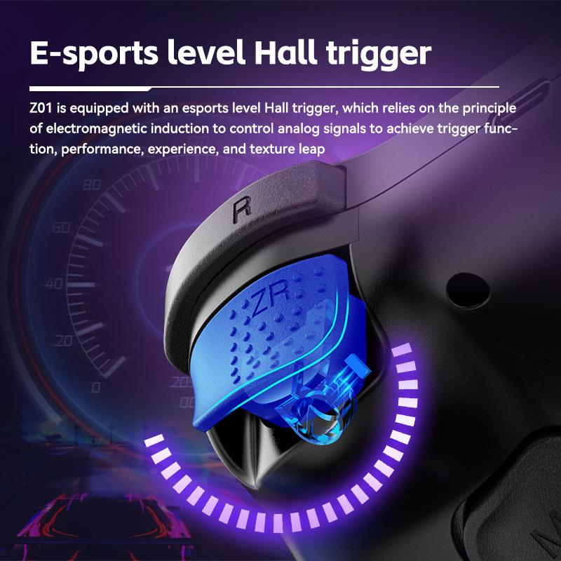 z01 wireless game handle dazzling switch computer android iosps3/ps4 dual hall sense tesla Specification drawing