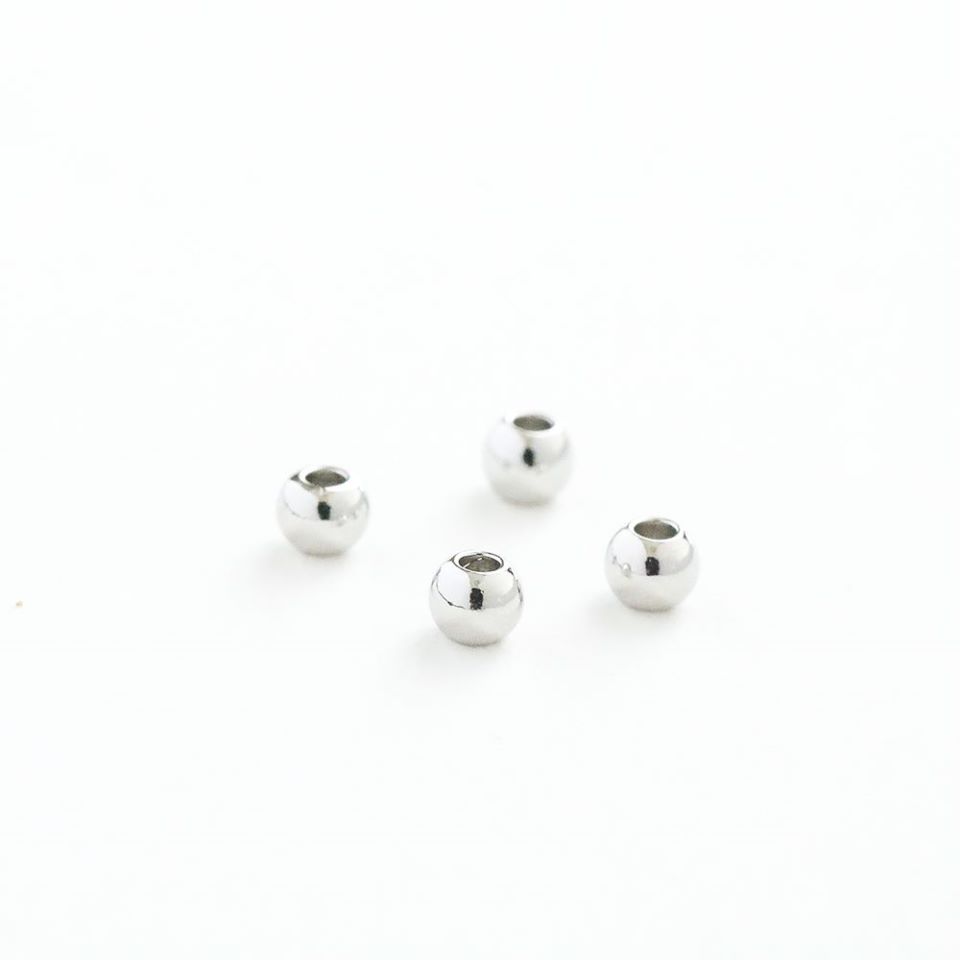 Jewelry accessories: Color-preserving copper beads, round beads, loose beads, spacer beads, interval beads, lustrous surface spacer beads, necklaces, bracelets, DIY handmade jewelry accessories details Picture