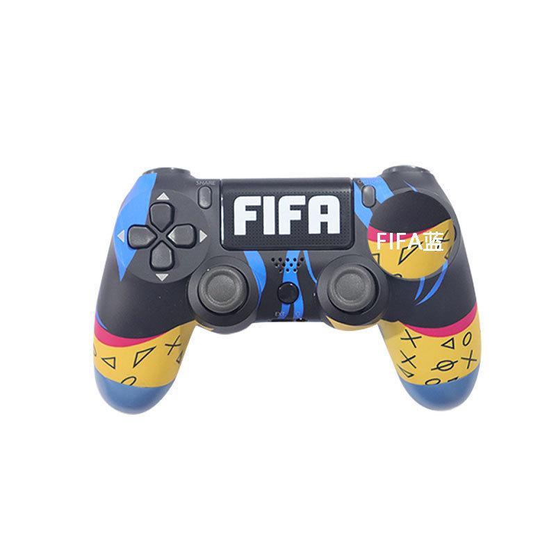 Cross-Border New PS4 Handle Water Transfer Printing Craft with Pattern Game Handle Wireless Bluetooth Double Vibration Double Motor Specification drawing
