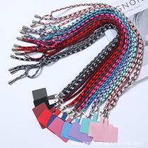new mobile phone lanyard halter crossbody long lanyard color matching lanyard color mobile phone lanyard can back cross body lanyard