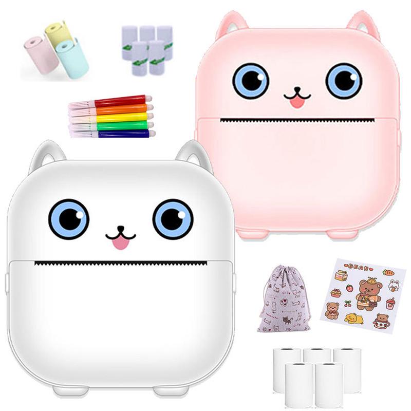 cross-border mini printer mini portable thermosensitive bluetooth printer wrong question label photo text printing