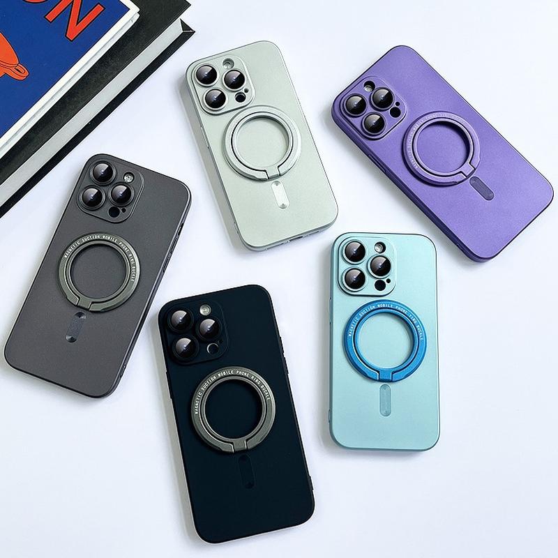 mobile phone magnetic ring support magsafe zinc alloy desktop ultra-thin portable buckle folding mobile phone bracket
