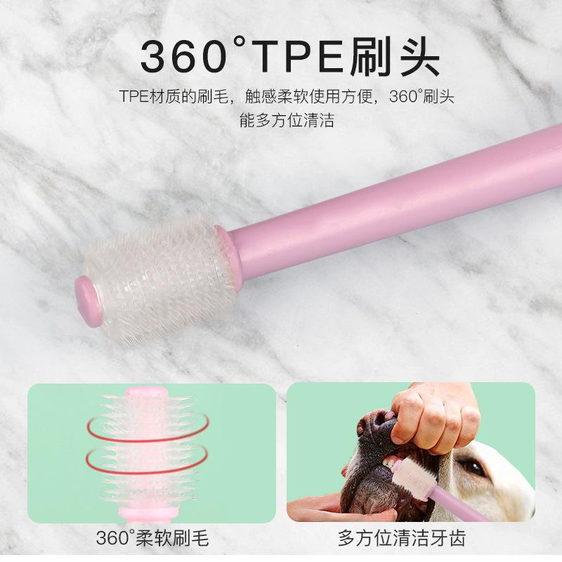pet toothbrush suit  dog oral 360 cleaning dog toothbrush finger finger stall  toothbrush pet supplies Application Scenario