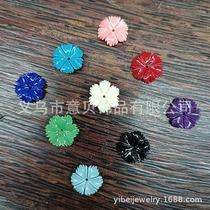 candy color six-petal receptacle synthetic coral powder pressed powder shell polishing carving diy beads craft jewelry accessories