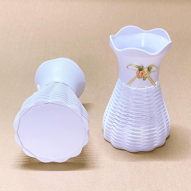 factory wholesale white plastic vase table vase wholesale artificial flower arrangement vase plastic vase