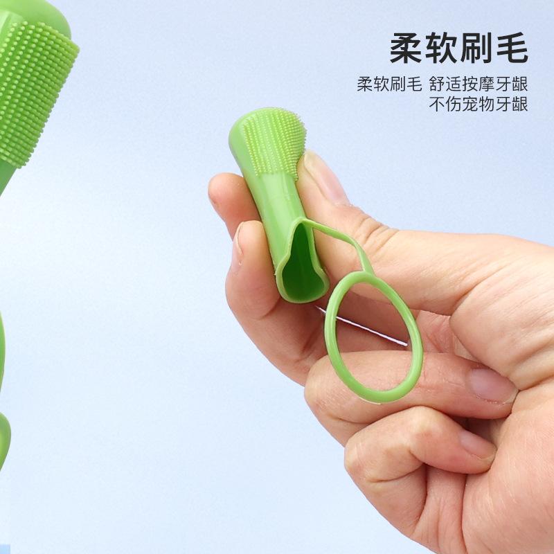 pet supplies pet finger toothbrush dog  finger toothbrush toothbrush oral teeth cleaning supplies details Picture