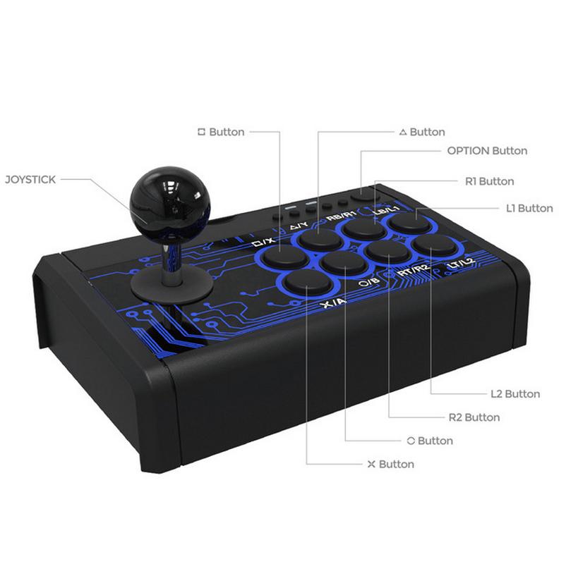 7-in-1 arcade fighting wired rocker support switch/ps4/ps3/xbox/pc/android tp4-1886 Item Picture