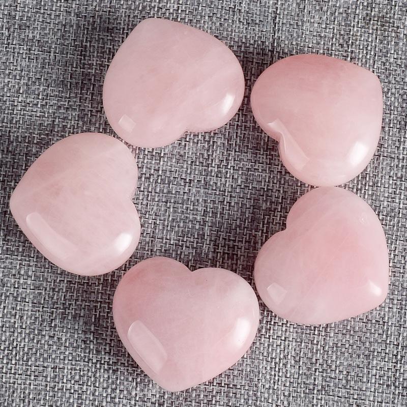 Factory in Stock Gem Heart-Shaped Pink Crystal Creative Ornaments Pink Peach Heart Pendant Crafts