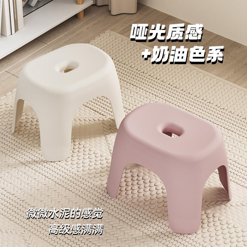 small stool household plastic thickened living room coffee table bench chair children's bathroom bath bathroom shoes changing low stool full figure
