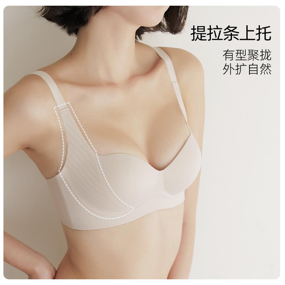 women's underwear push up small size big no wire accessory breast push up anti-sagging pull-up support seamless bra set details Picture