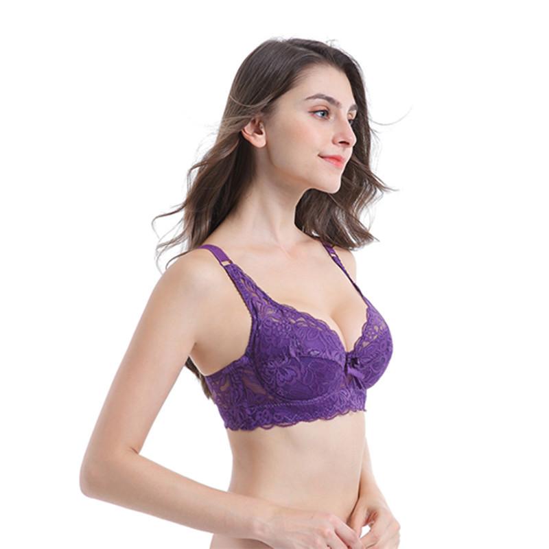 cross-border thin cotton cup plus size breast holding adjustable bra lace push up sexy women's underwear with steel ring wholesale Application Scenario