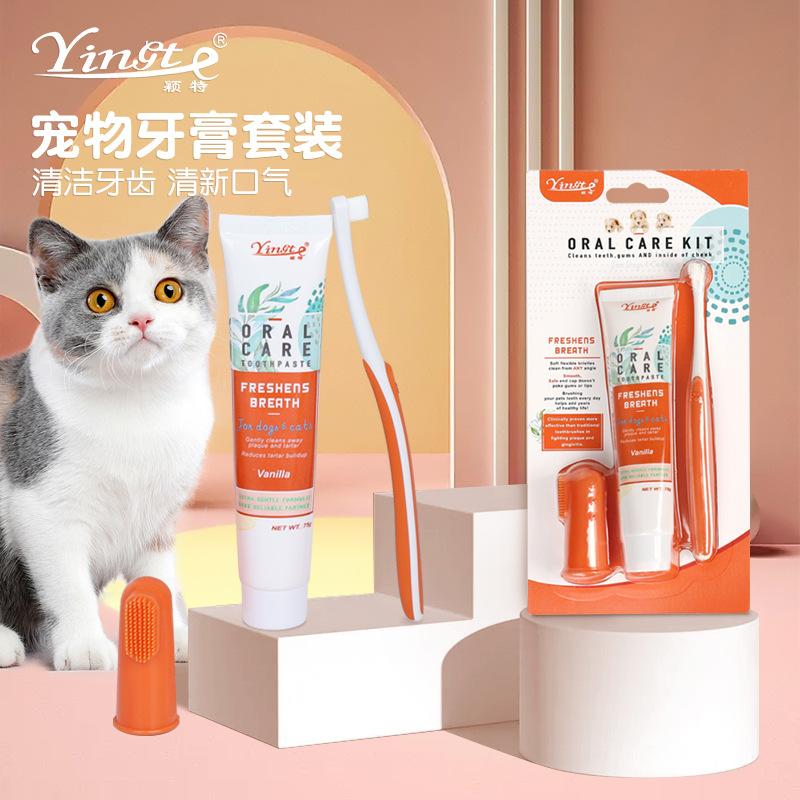 pet toothbrush toothpaste set dog  teeth cleaning toothbrush set  and dog oral cleaning pet products manufacturer