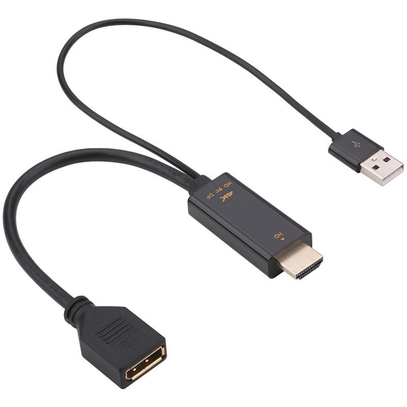 4k hd converter hdmi to dp ps4 computer host cable hdmi to dp with chip adapter cable Item Picture