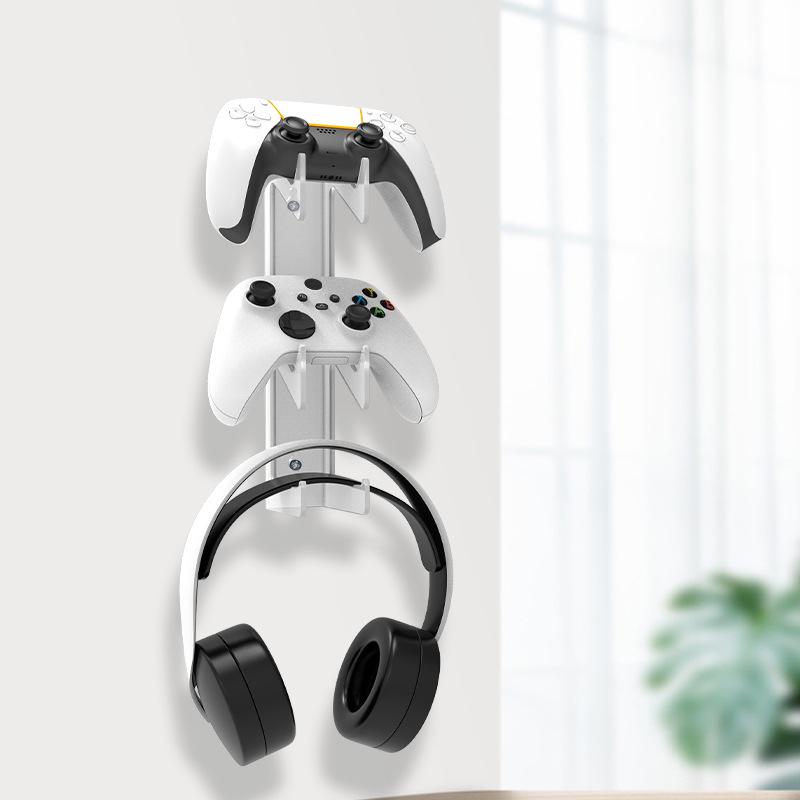 ps5/ps4/xbox/switch handle universal storage rack wall-mounted storage headset transparent rack details Picture