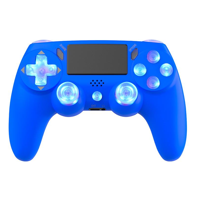 ps4 gamepad compatible with pc computer version six-axis vibration body sense rgb lamp button bluetooth wireless game handle Item Picture