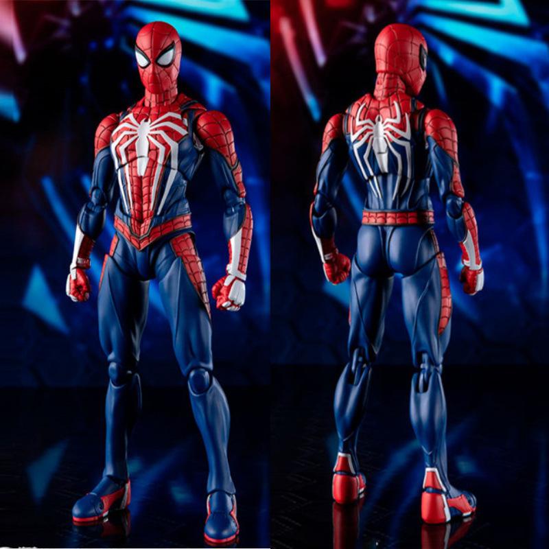 wd spider-man upgrade combat clothes sony ps4 game version movable spider handmade toy decoration model details Picture