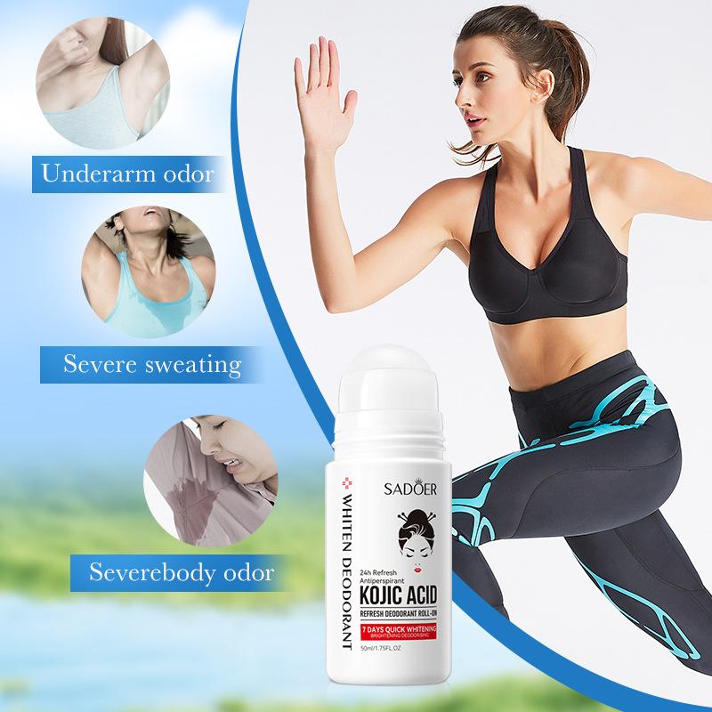 English Deodorant Ball Sadoer Kojic Acid Whitening Perfume Antiperspirant Ball Cross-Border Foreign Trade Factory Direct Sales Specification drawing