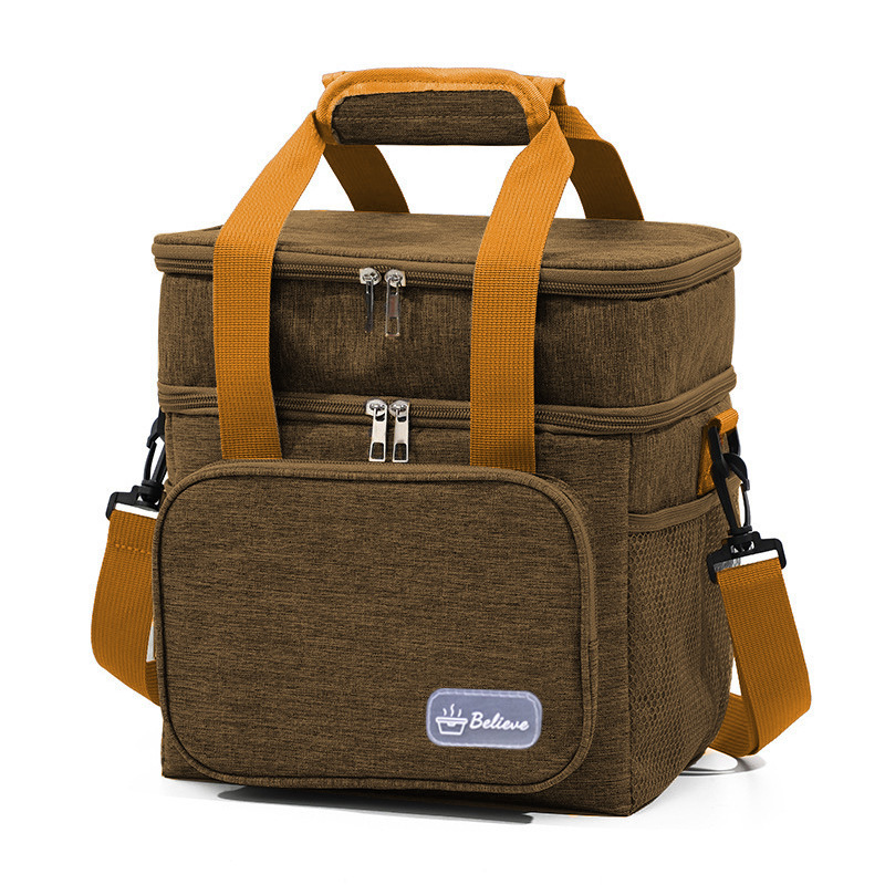 Wholesale lunch bags in stock, 17-liter refrigerated lunch box bags, expandable double-layer lunch bags, leak-proof hand-held insulated bags detail image 11