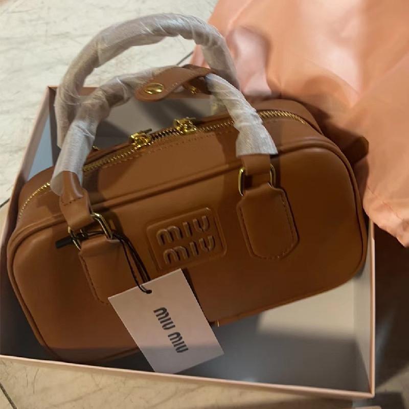 bowling handbag fashion new miu fashion small square bag trendy one-shoulder messenger bag large capacity bag for women full figure