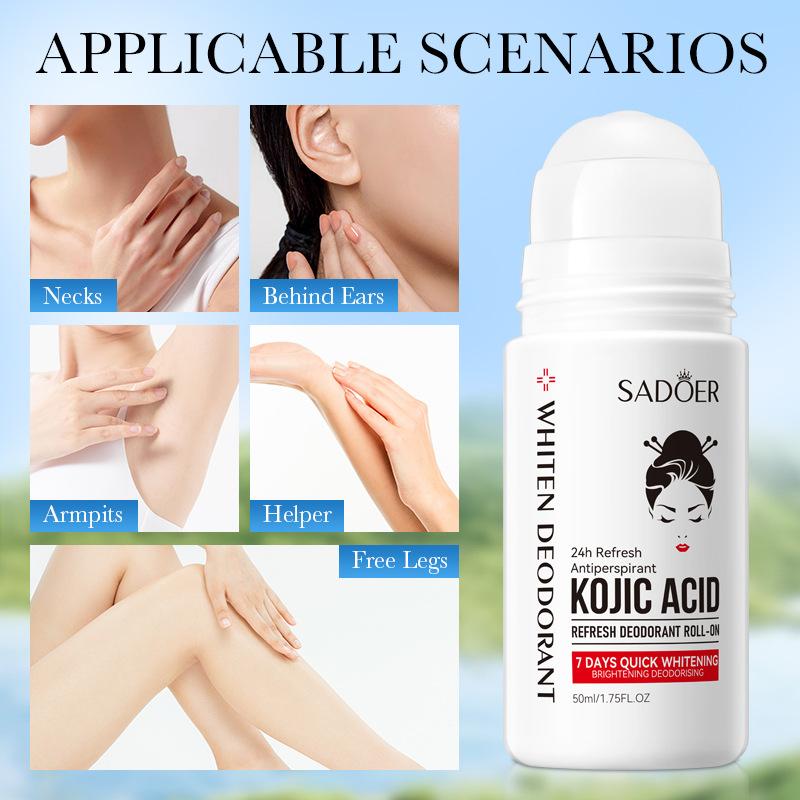 English Deodorant Ball Sadoer Kojic Acid Whitening Perfume Antiperspirant Ball Cross-Border Foreign Trade Factory Direct Sales Item Picture