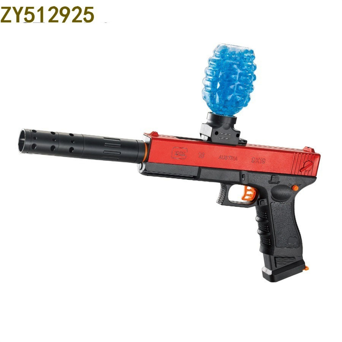 Electric toy boy outdoor PlayerUnknown's Battlegrounds model gun hand-hand automatic water bullet gun [Collaboration Version] Graffiti/Solid color 7.4V lithium battery water bullet gun Item Picture