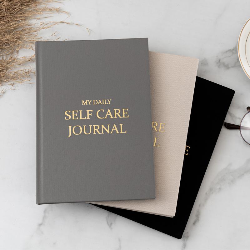 thanksgiving diary happy self-care diary boy english version a5 notebook golden edge cloth cover notebook planer