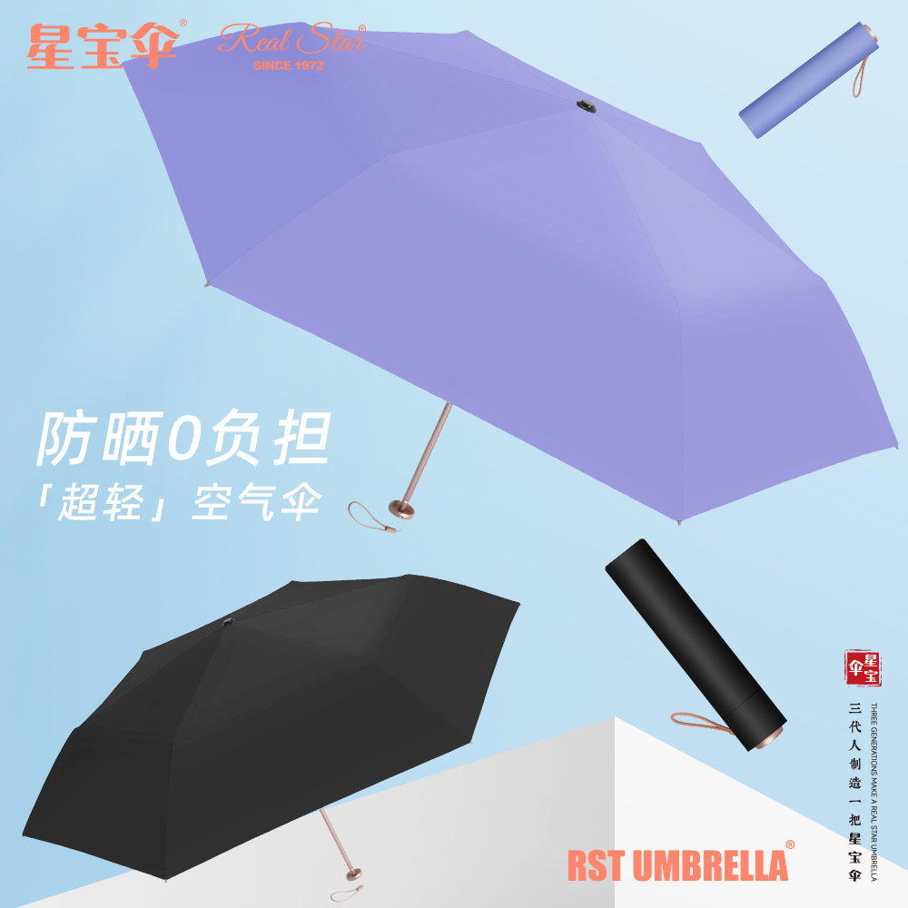 雨伞/雨伞太阳伞/天堂晴雨伞/遮阳伞/十骨加厚黑胶伞产品图