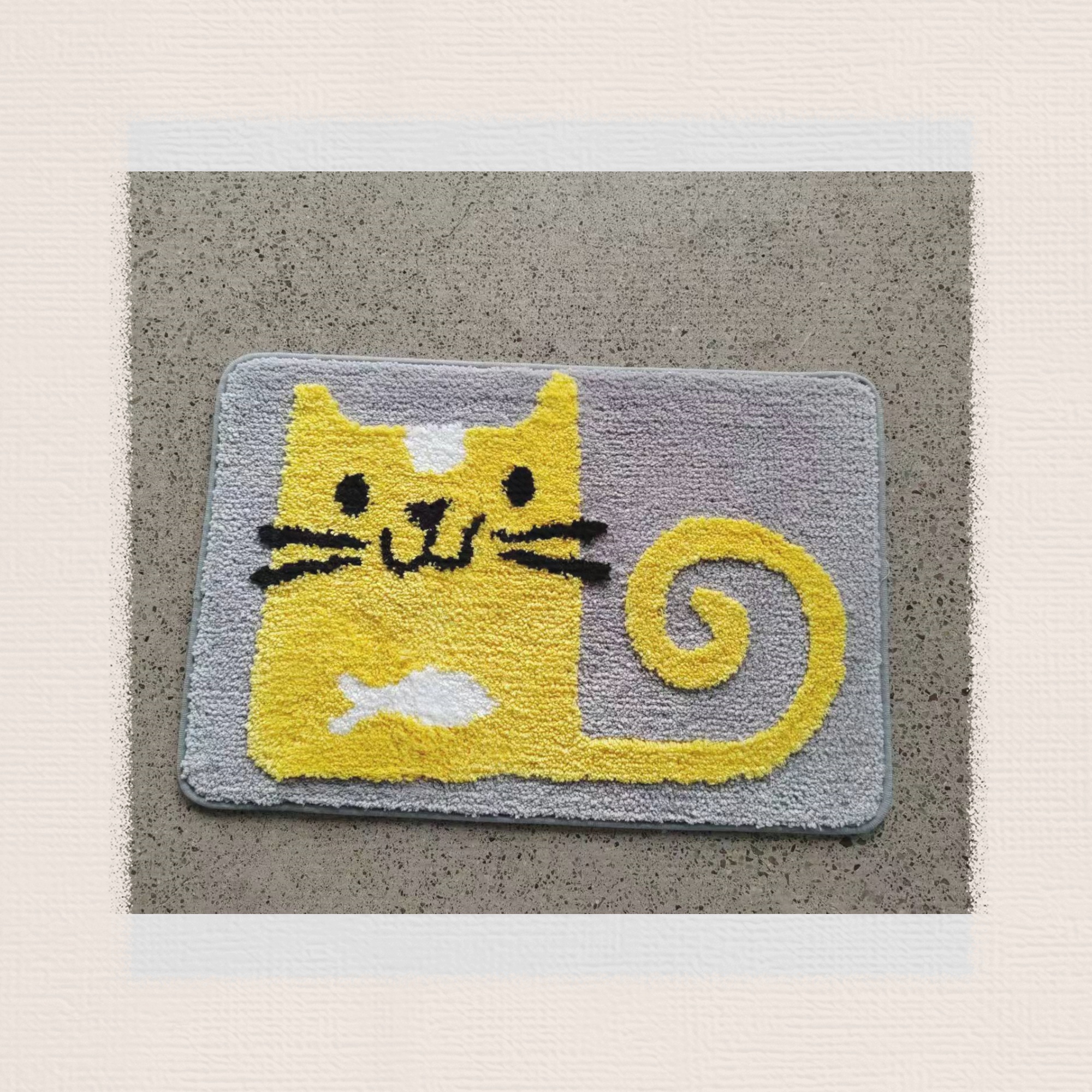 The new ultra-fine jacquard floor mat, anti-slip mat, foot mat, door mat, bathroom mat, absorbent mat, kitchen mat and carpet TPR base are of good quality. The fabric is thick and the size is 40*60CM, with 50 pieces per piece Specification drawing