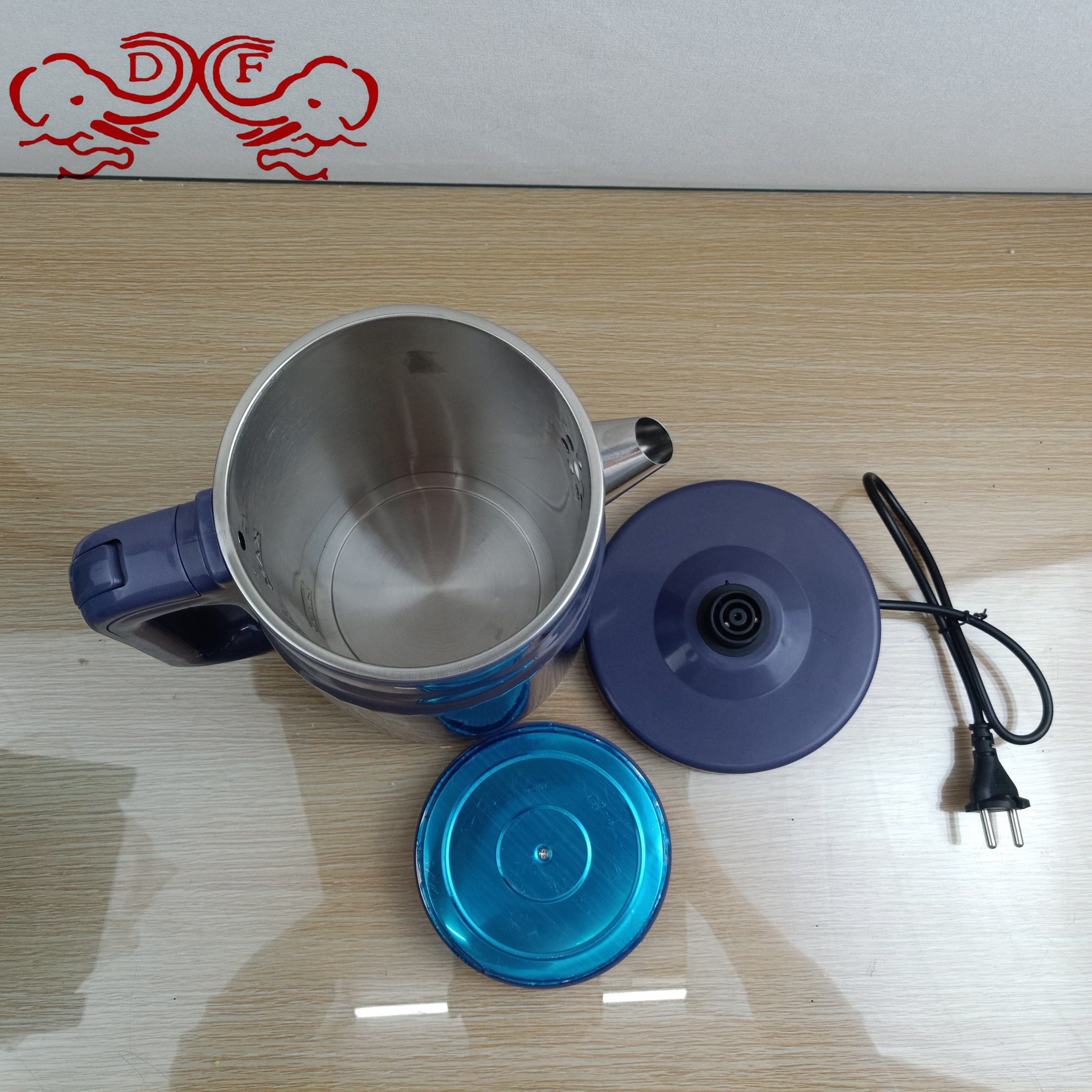 DF68862 Large-capacity double-layer anti-scald and heat-insulating electric kettle for student dormitories, DF TRADINGHOUSE Specification image
