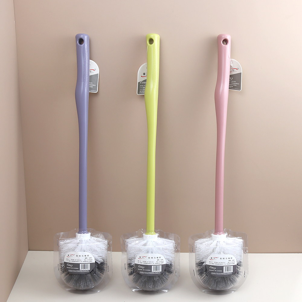 JY1258 Household Toilet Brush with Plastic Handle Stiff Bristles for Bathroom Toilet Cleaning Brush