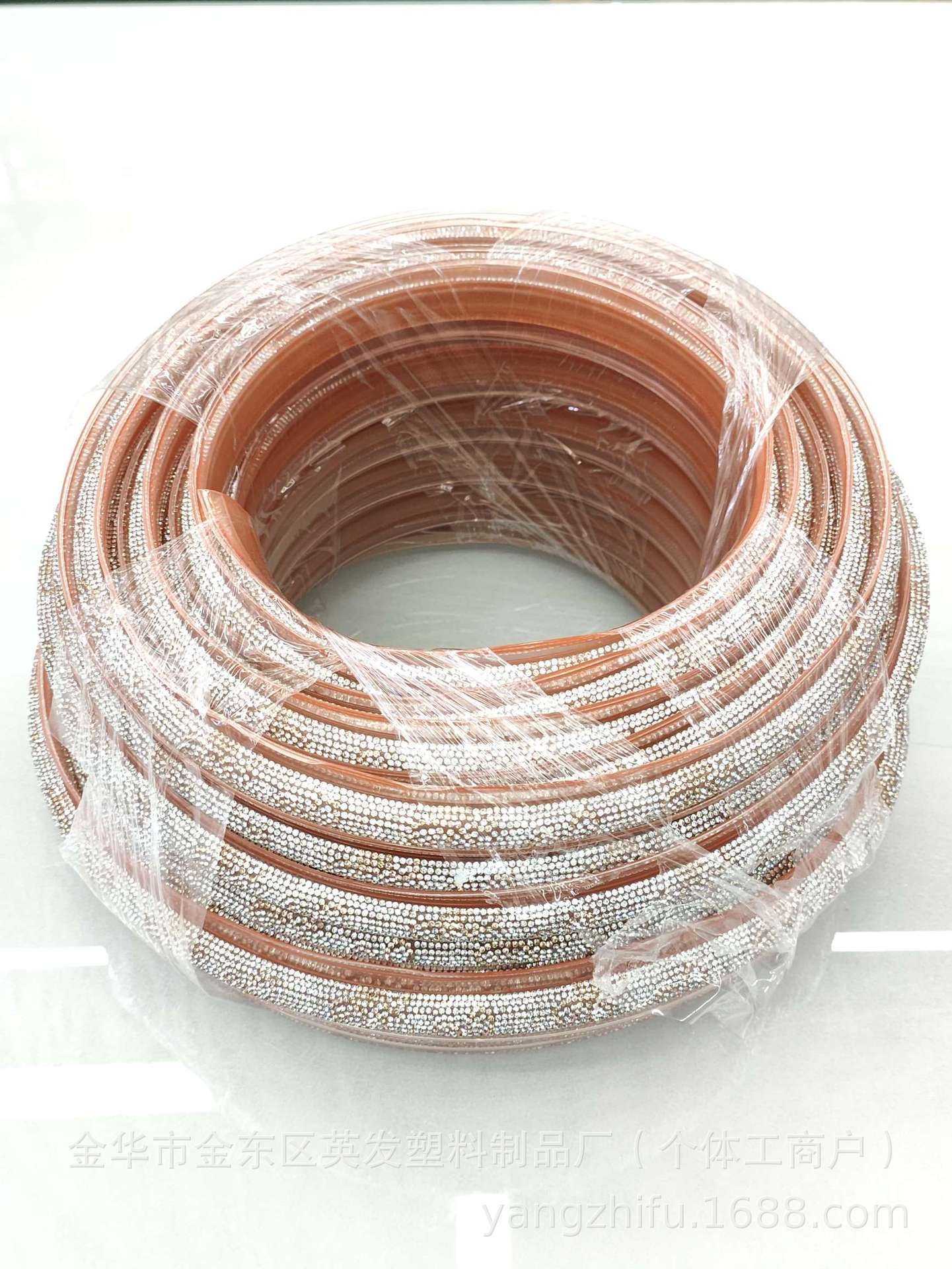 PVC镶钻外贴条 粉色腰带饰品配件服装辅料配件条装饰条厂家直销