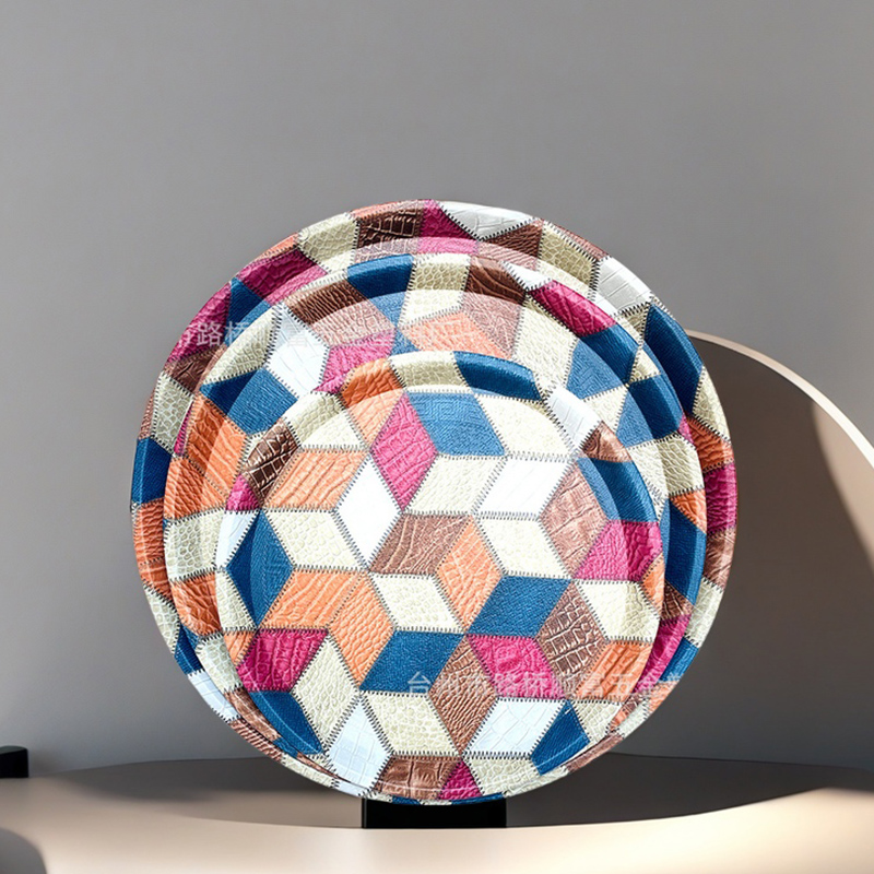 Leather trays for restaurants and coffee shops, dining trays, decorative trays, ornaments, storage and organization, plastic trays, wholesale discounts, high-end, durable and practical Item Picture