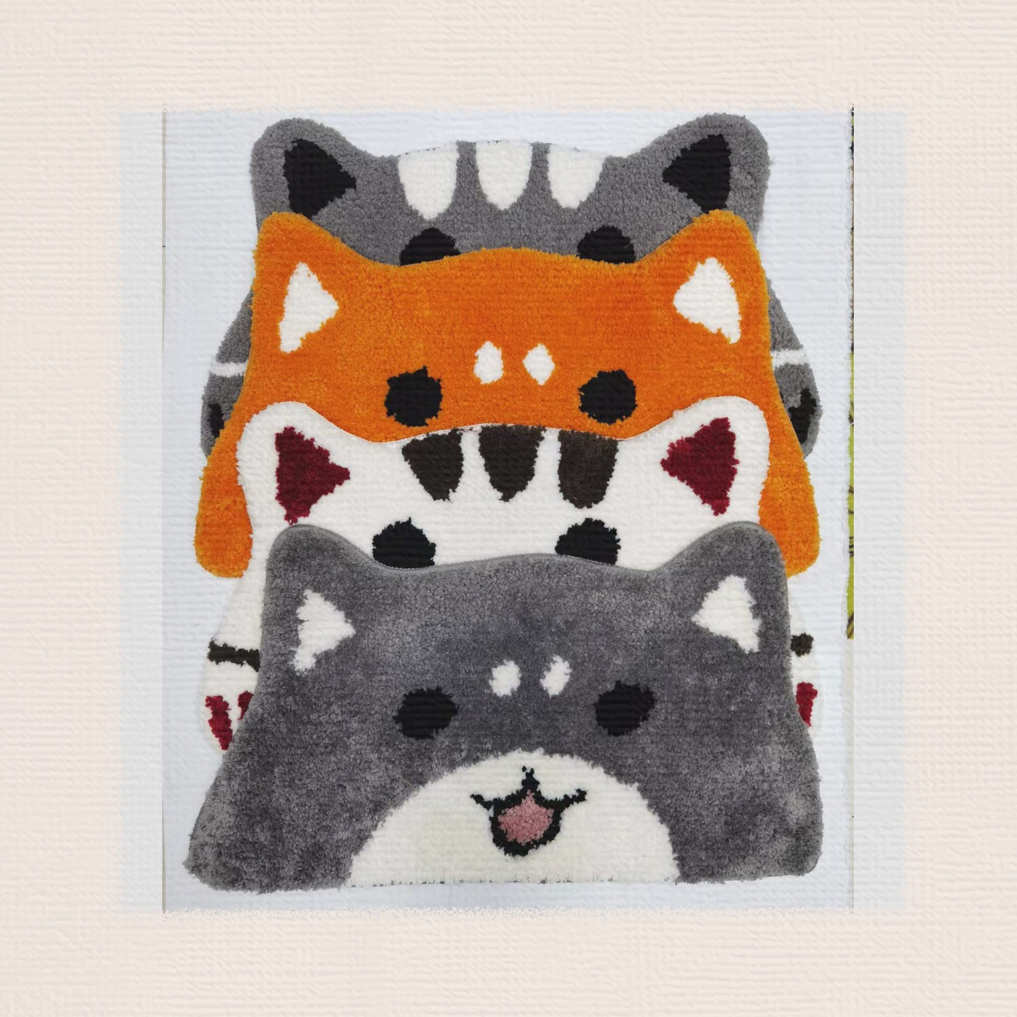 New cat head style floor MATS, anti-slip MATS, foot MATS, door MATS, bathroom MATS, absorbent MATS, kitchen MATS, carpets, 40*70cm, 4 patterns. Good product quality full figure