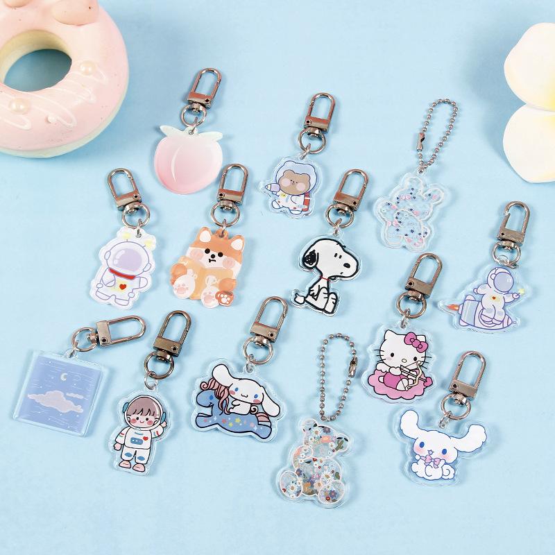 japanese acrylic keychain anime keychain cute cartoon acrylic keychain creative school bag pendant