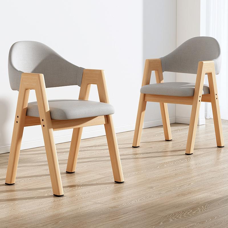 lrca nordic solid wood dining chair simple modern chair backrest bedroom dorm girls' makeup study desk stool
