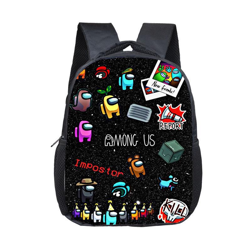 Among US Space Werewolf Killing Primary School Student Schoolbag Dacron Backpack Kindergarten Lightweight Backpack One Piece Dropshipping Item Picture