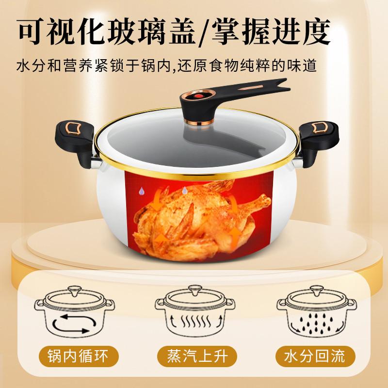 royalstar crystal porcelain pressure big belly energy conservation cookware large capacity pressure cooker household induction cooker gas stove universal soup pot Application Scenario