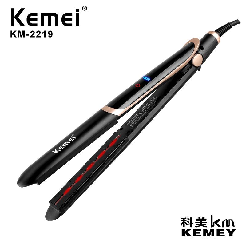 kemei kemei women's splint km-2219 hair straightener 30s quick heat infrared wide voltage women's hair straightener
