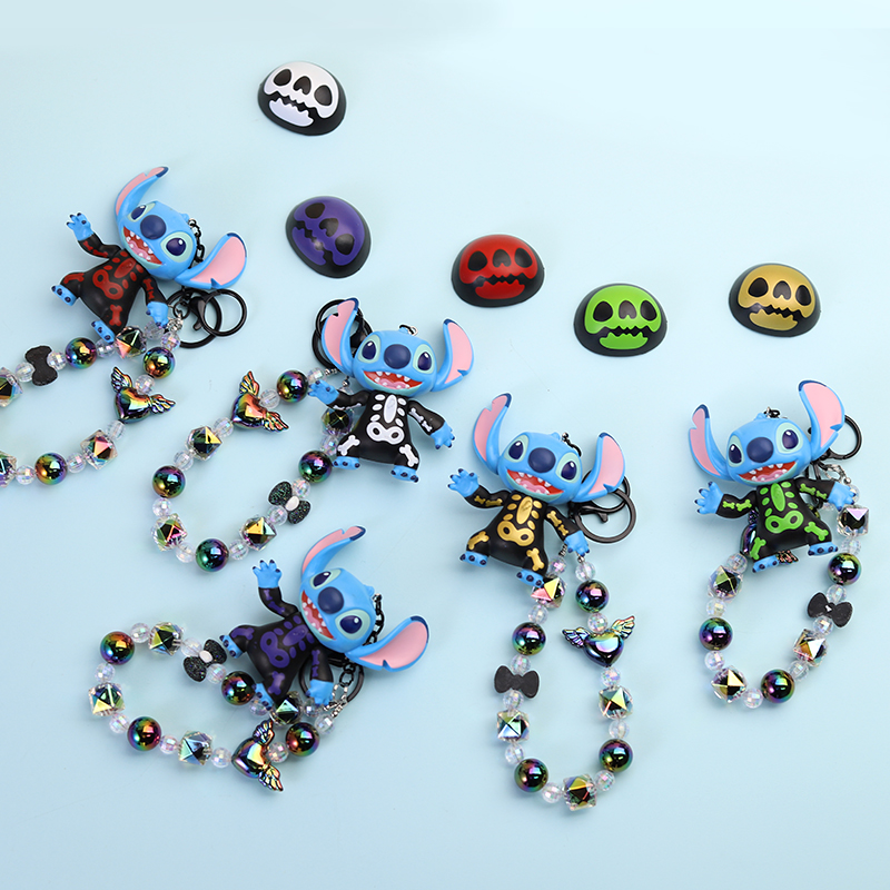 Cross-border new Halloween Teddy figure figurines, bead chains, keychains, blind boxes, desktop decorations, ornaments and gifts Specification image