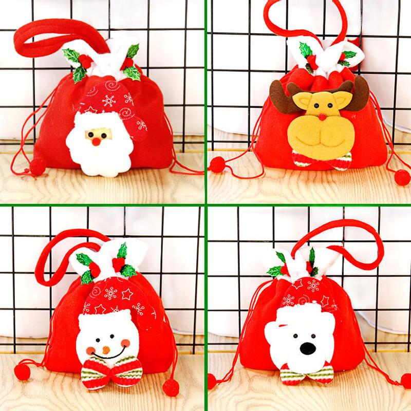 christmas flannel fabric apple bag guest gift candy packaging bag school kindergarten christmas gift bag full figure