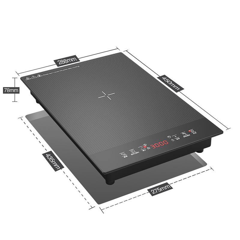embedded 3000w induction cooker single burner stove electric ceramic stove multi-functional commercial high-power household hot pot stove foreign trade Specification drawing