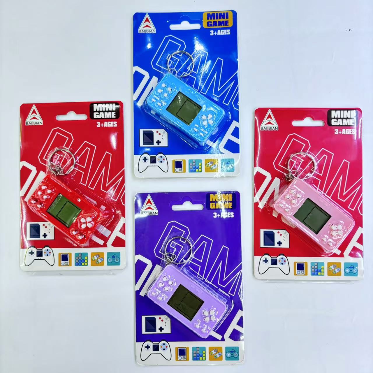 E22-C/T Russian square mini game transparent/solid color dual-mix exquisite small keychain, portable, factory direct sale pic 5