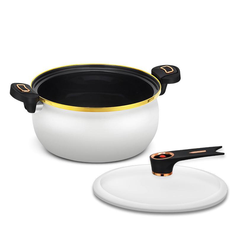royalstar crystal porcelain pressure big belly energy conservation cookware large capacity pressure cooker household induction cooker gas stove universal soup pot Item Picture