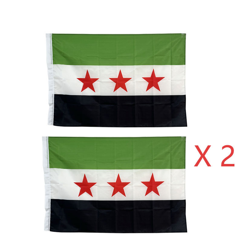 Syrian No. 4 96*144cm flag outdoor office desk universal decoration Application Scenario