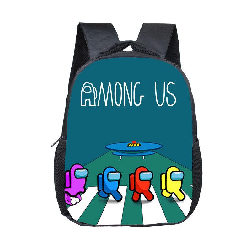 Among US Space Werewolf Killing Primary School Student Schoolbag Dacron Backpack Kindergarten Lightweight Backpack One Piece Dropshipping Specification drawing